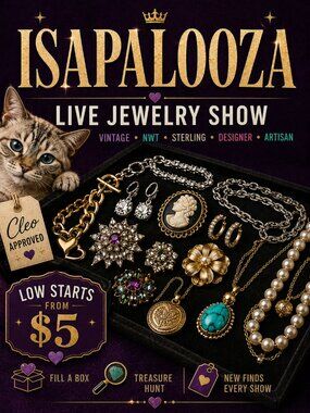 Isapalooza LIVE Jewelry Show ✨NWT ✨Vintage ✨$5 Low Starts ✨Come Treasure Hunt!